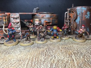 The completed RogueQuest party - Thief, Mage, Bard, Ranger, Barbarian and Cleric